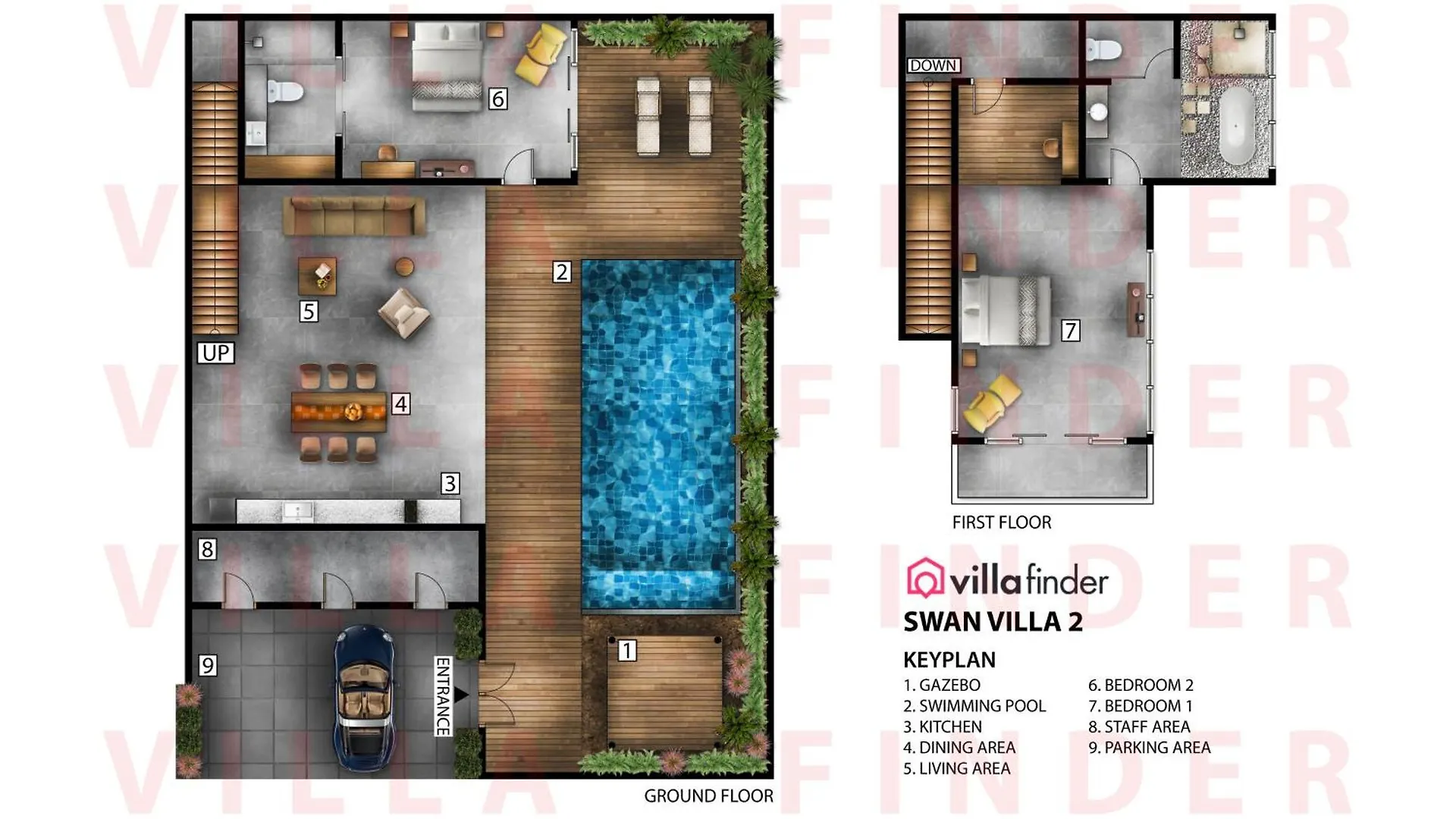 The Swan Villas By Villa Finder Seminyak Indonesië